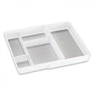 NEW MadeSmart White Expandable Utility Tray Drawer Organizer
